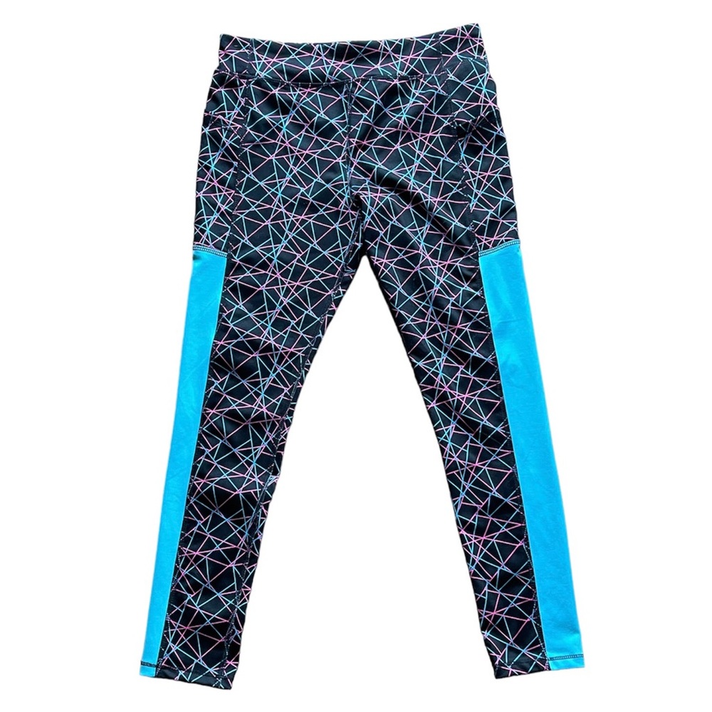 Athletic Works Youth Girls Size 14-16 Multicolor Legging Polyester/Spandex Blend